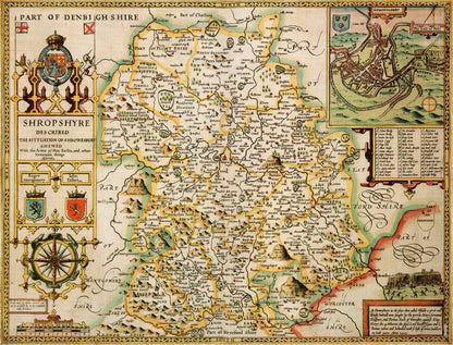 Shropshire Historical Map 1000 Piece Jigsaw Puzzle (1610)
