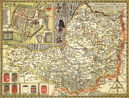 Somerset Historical Map 1000 Piece Jigsaw Puzzle (1610)