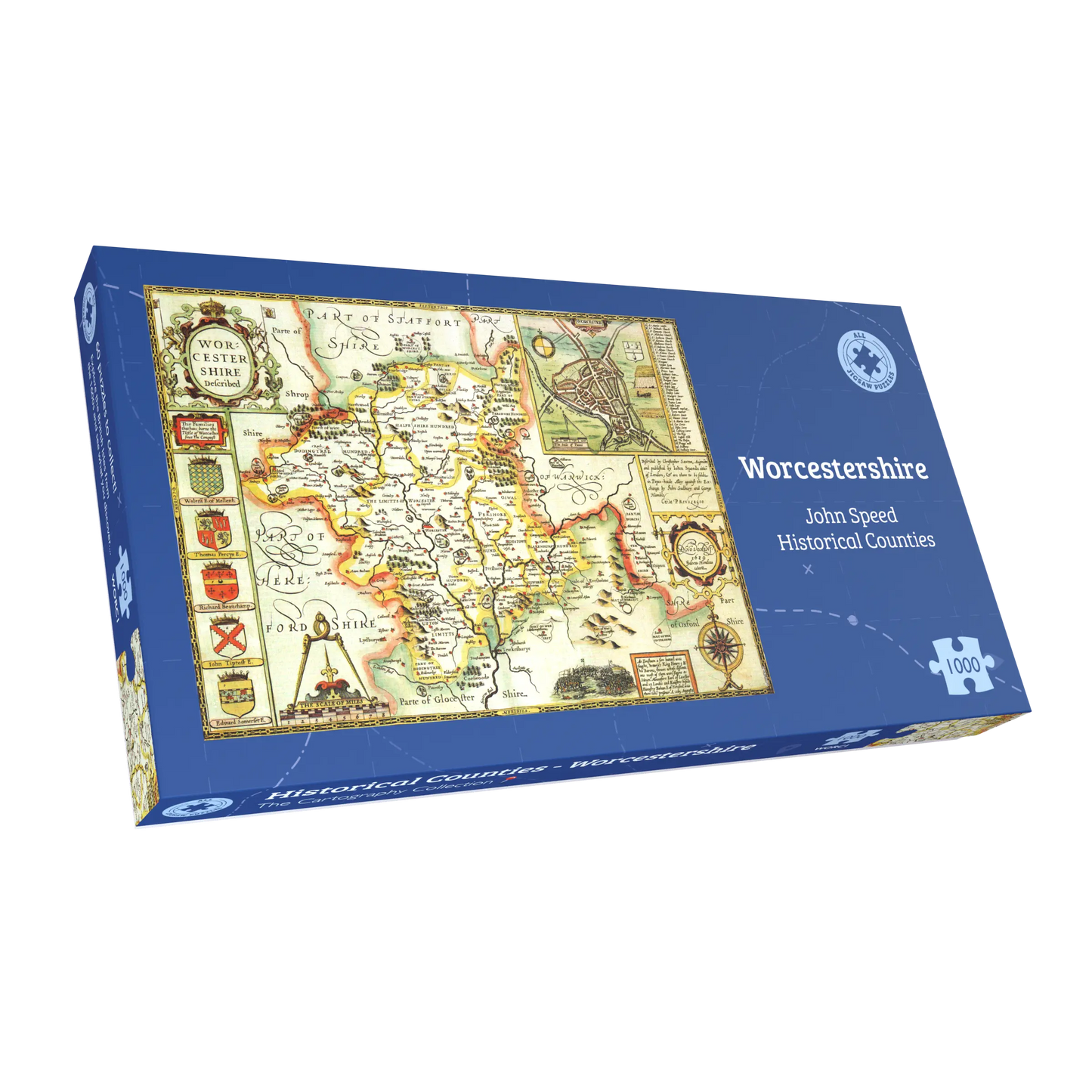 Worcestershire Historical Map 1000 Piece Jigsaw Puzzle (1610)