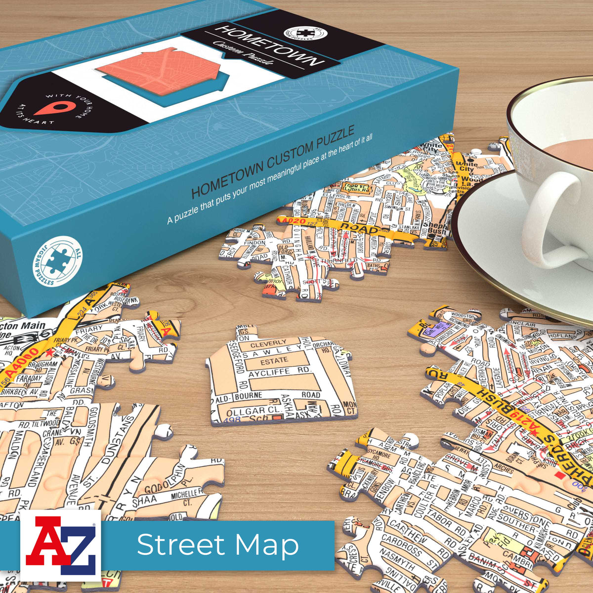 Hometown UK Personalised Map Jigsaw Puzzle