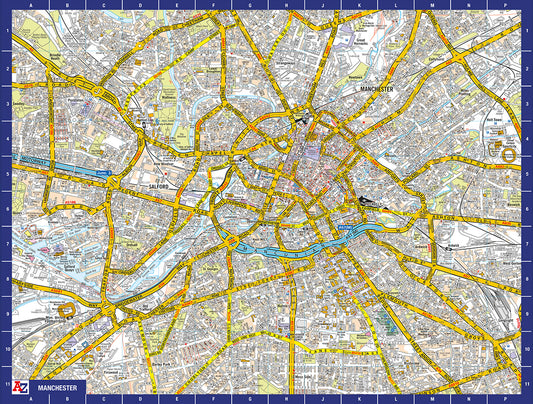 A-Z Map of  Manchester 1000 Piece Jigsaw