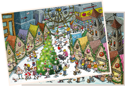 Djigsaw Vu at the Christmas Market 2 x 1000 Jigsaw Puzzles