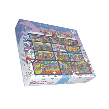 Holly Jolly Christmas House 1000 Piece Jigsaw Puzzle