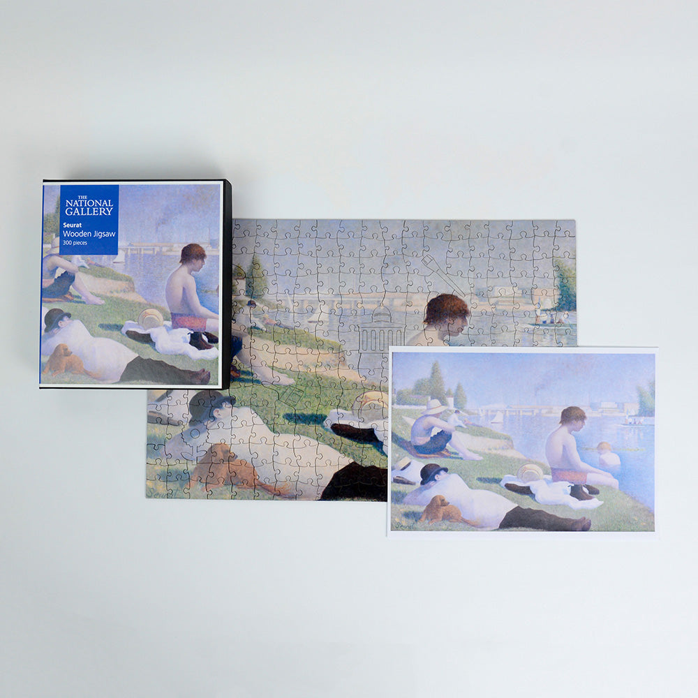 Bathers at Asnieres - National Gallery 300 Piece Wooden Jigsaw Puzzle