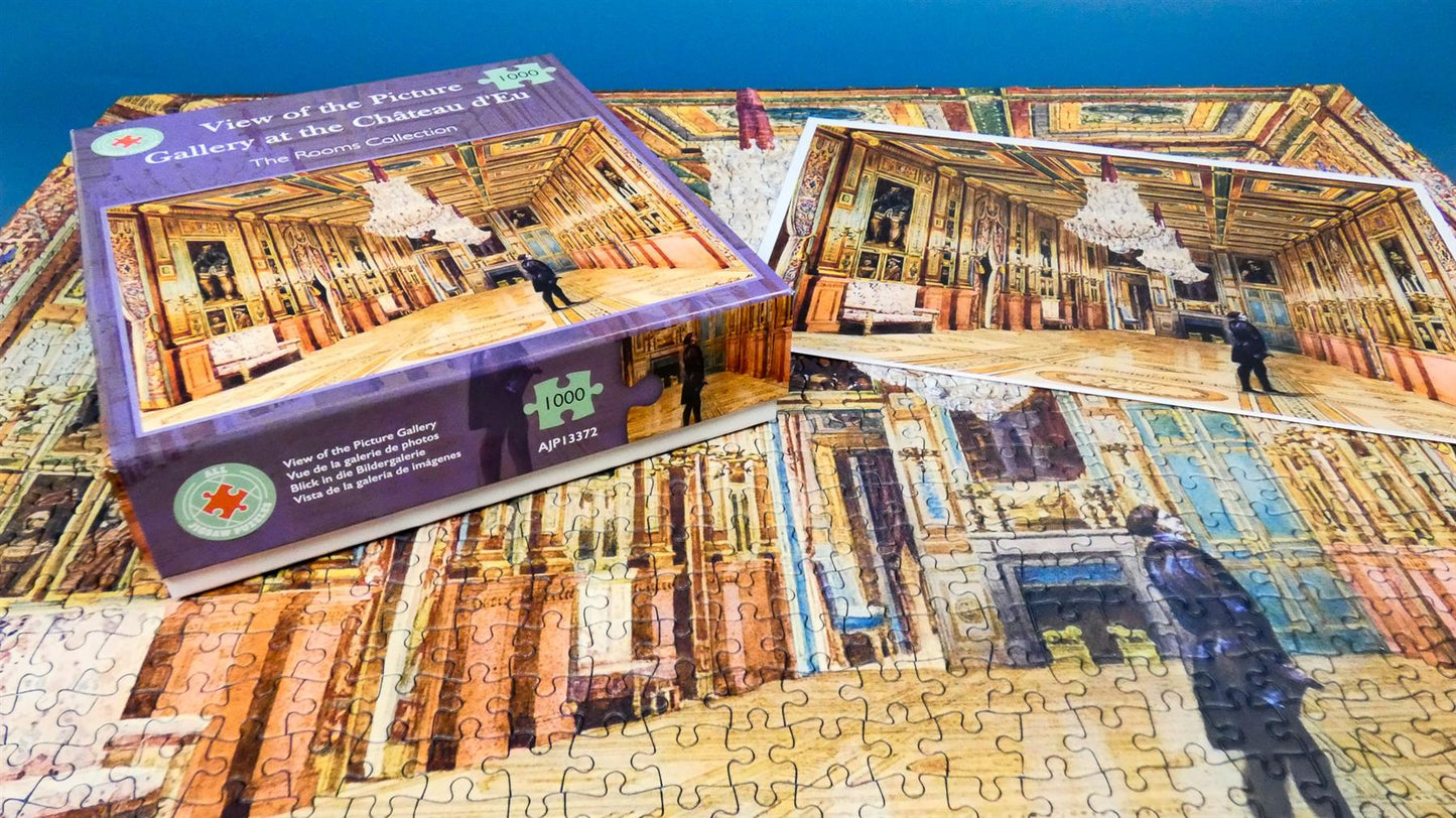 View of the Picture Gallery at the Château d'Eu 1000 piece jigsaw