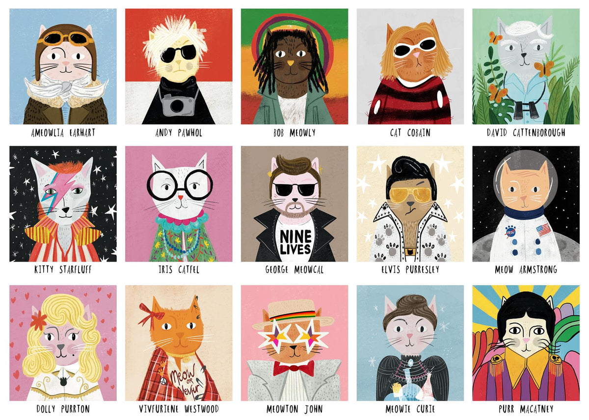 Cat Icons 1000 Piece Jigsaw Puzzle