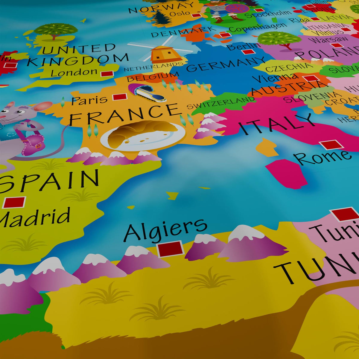 Children's World Pinboard Map