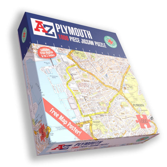 A to Z Map of  Plymouth 1000 Piece Jigsaw