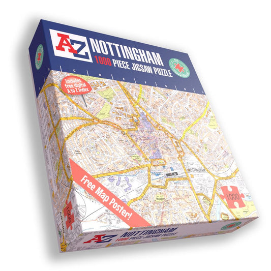 A to Z Map of  Nottingham 1000 Piece Jigsaw