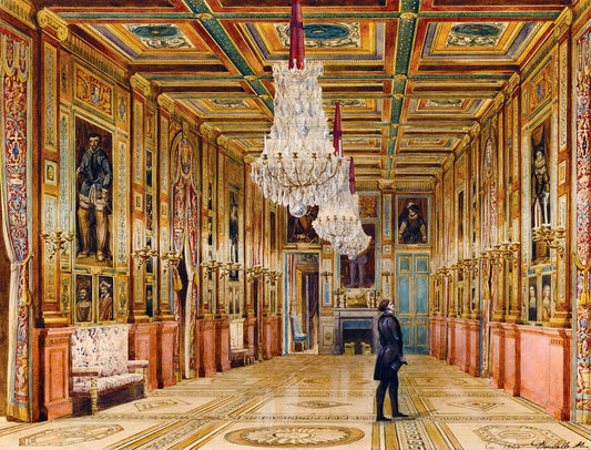 View of the Picture Gallery at the Château d'Eu 1000 piece jigsaw