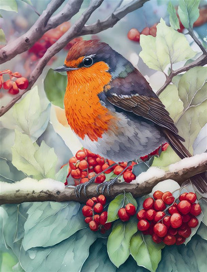 Winter Robin 1000 Piece Jigsaw Puzzle