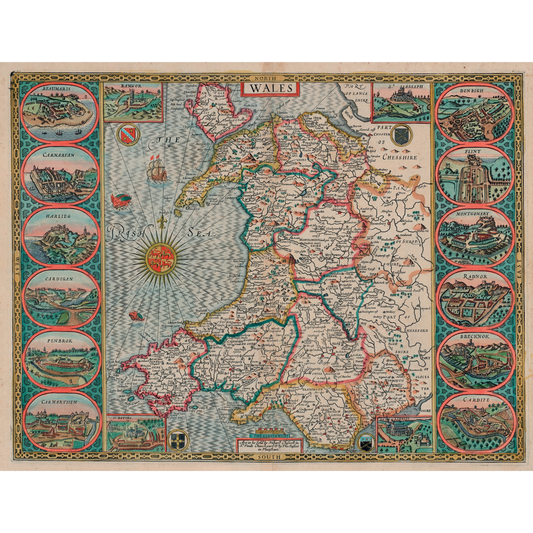 John Speed Historical Map of Wales 1000 Piece Jigsaw