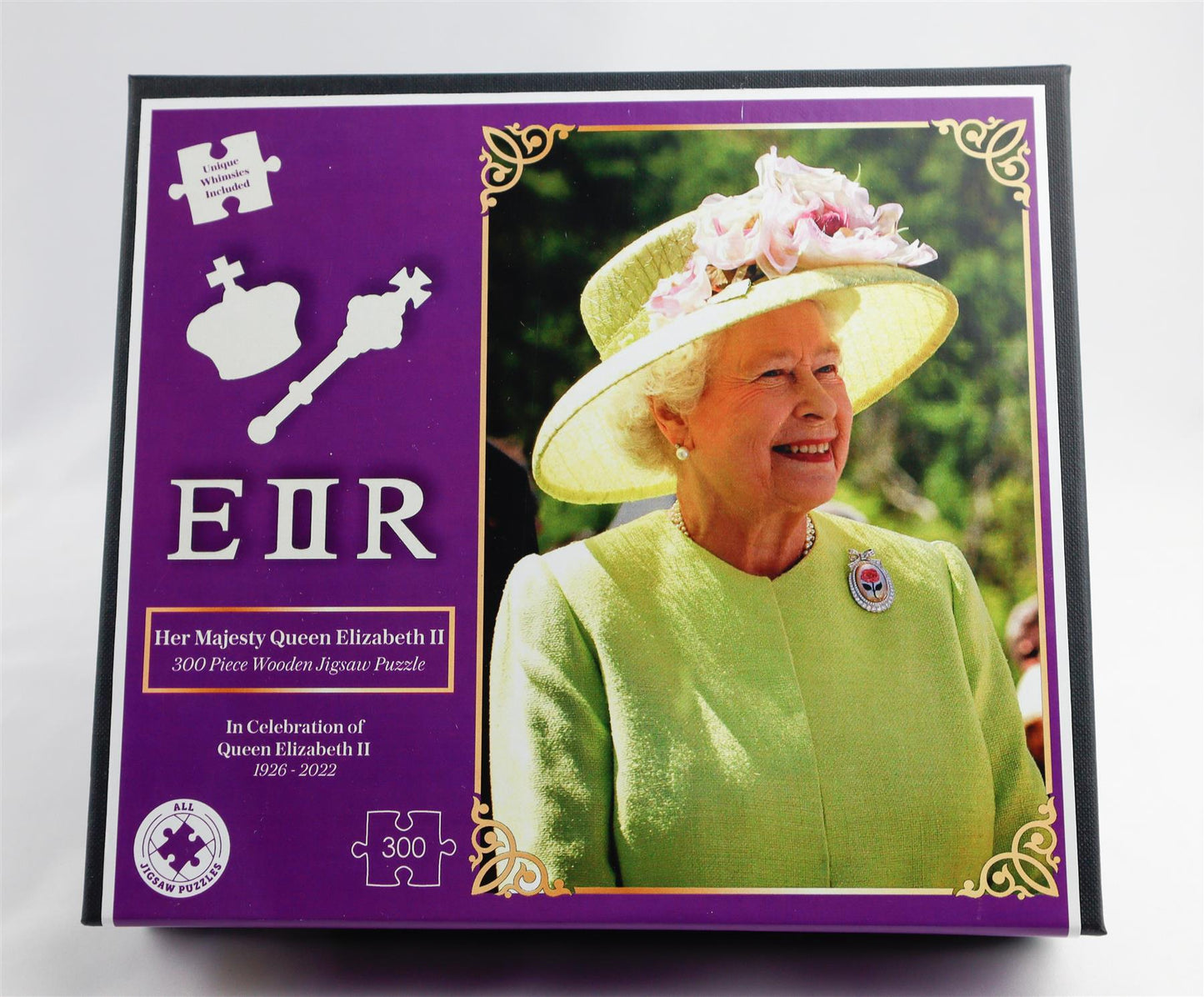 In Celebration of Queen Elizabeth II 300 piece wooden jigsaw puzzle