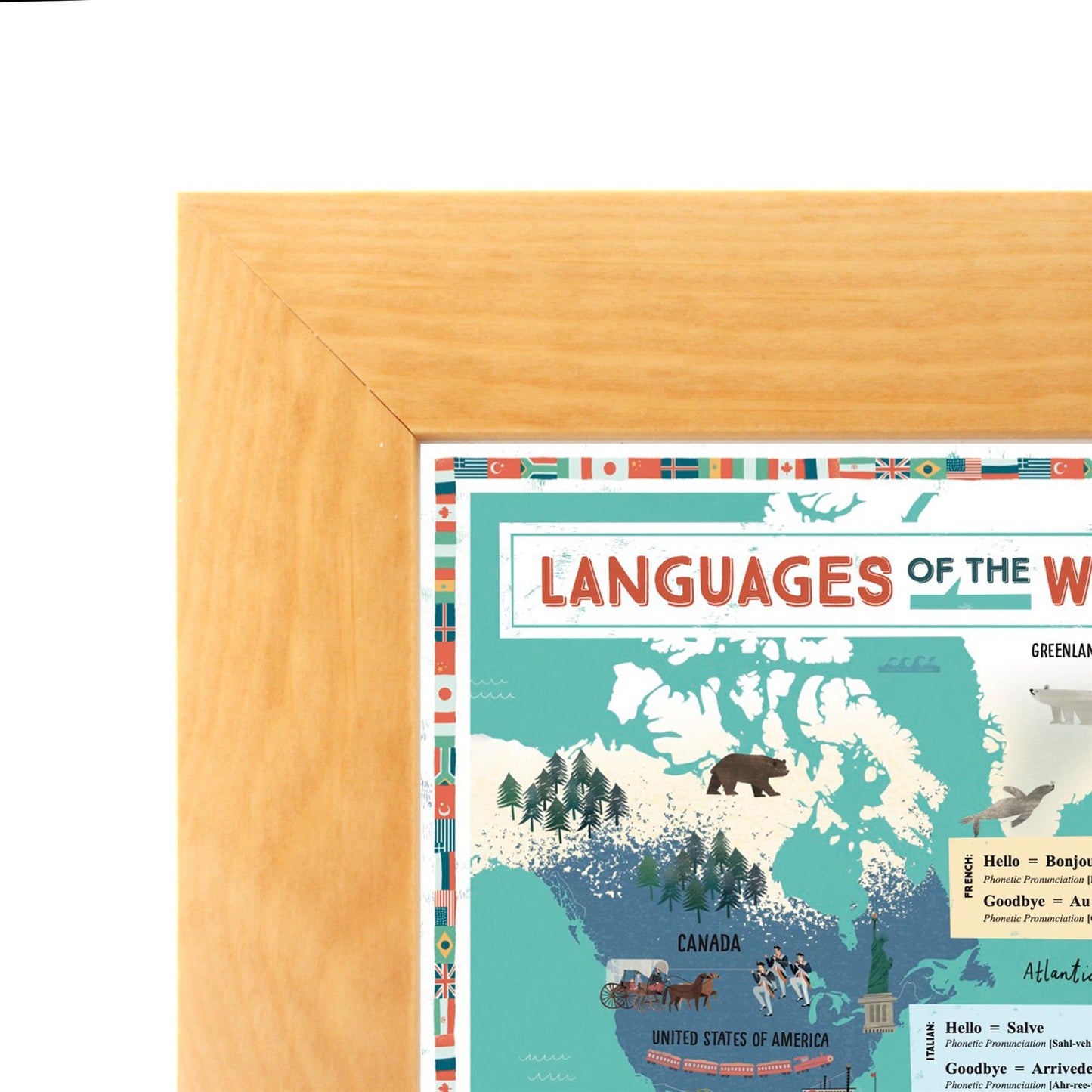 Prisoners of Geography Languages Of The World Educational Wall Map