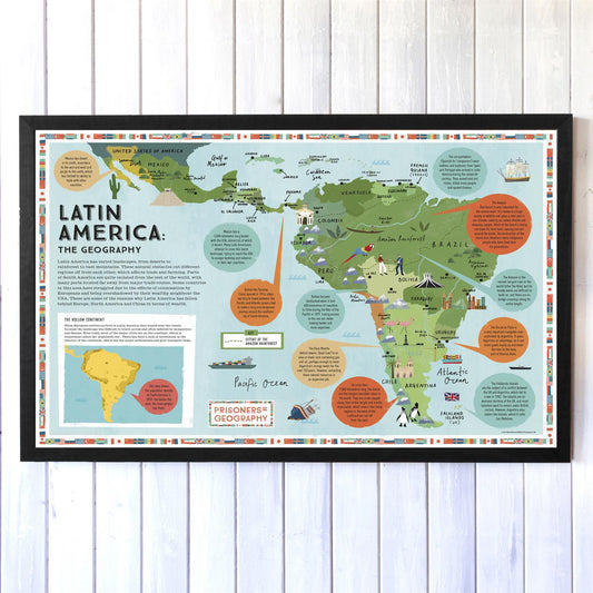 Prisoners of Geography Latin America Educational Wall Map