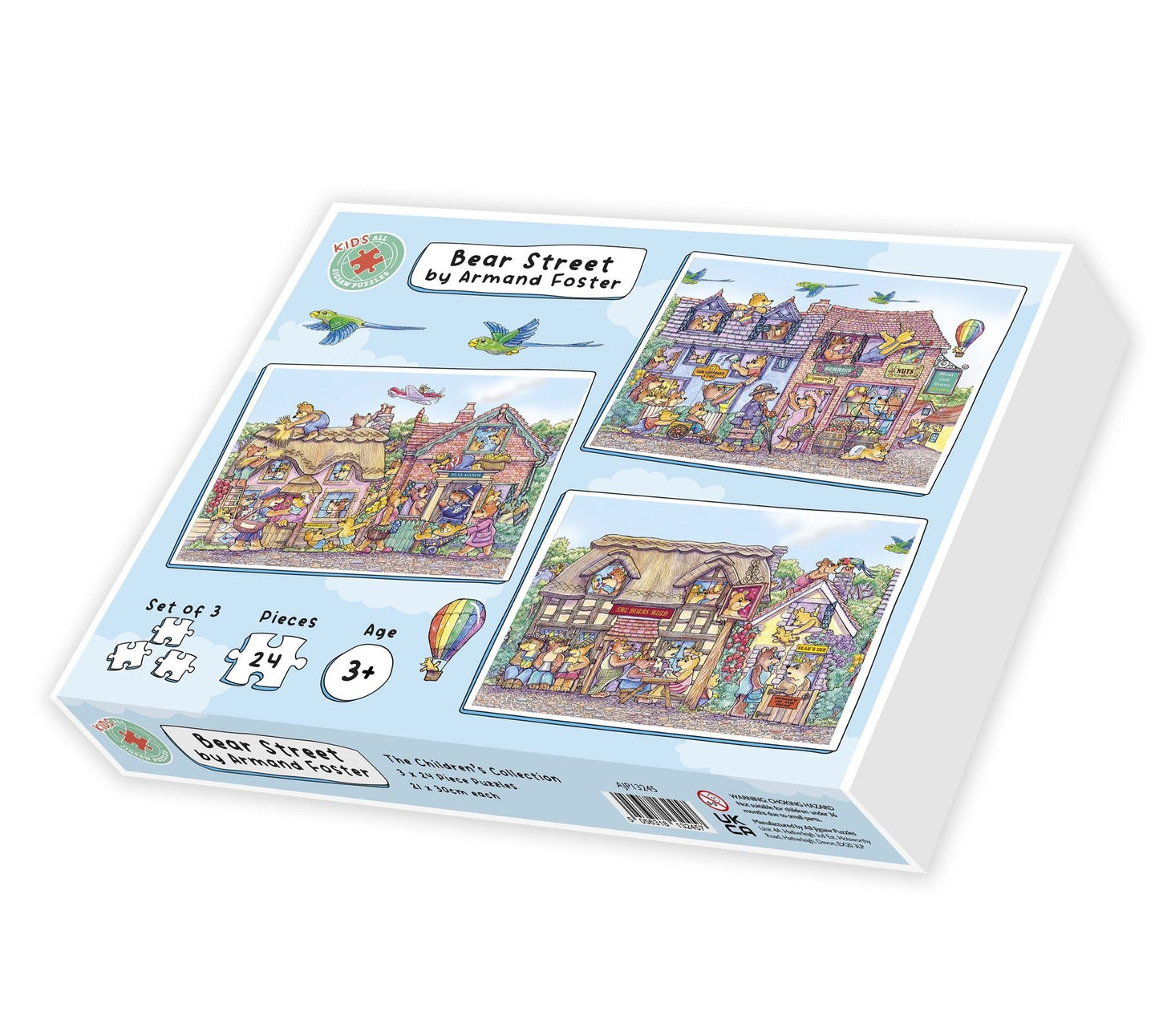 Bear Street - Armand Foster 3 x 24 Piece Kids Jigsaw Puzzle box