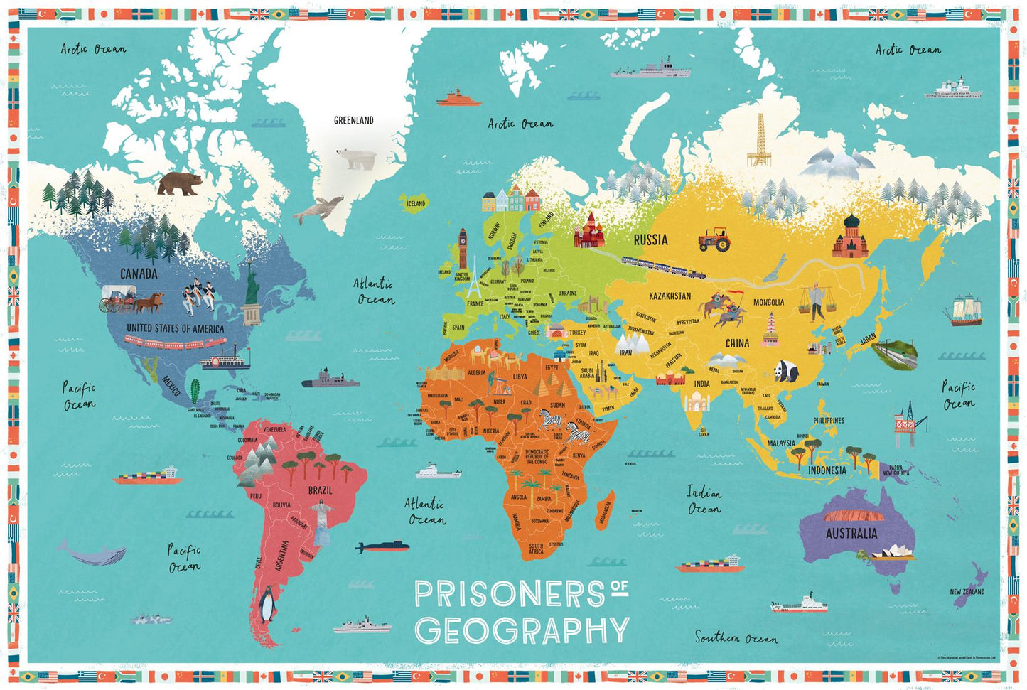 Prisoners of Geography World Educational Wall Map