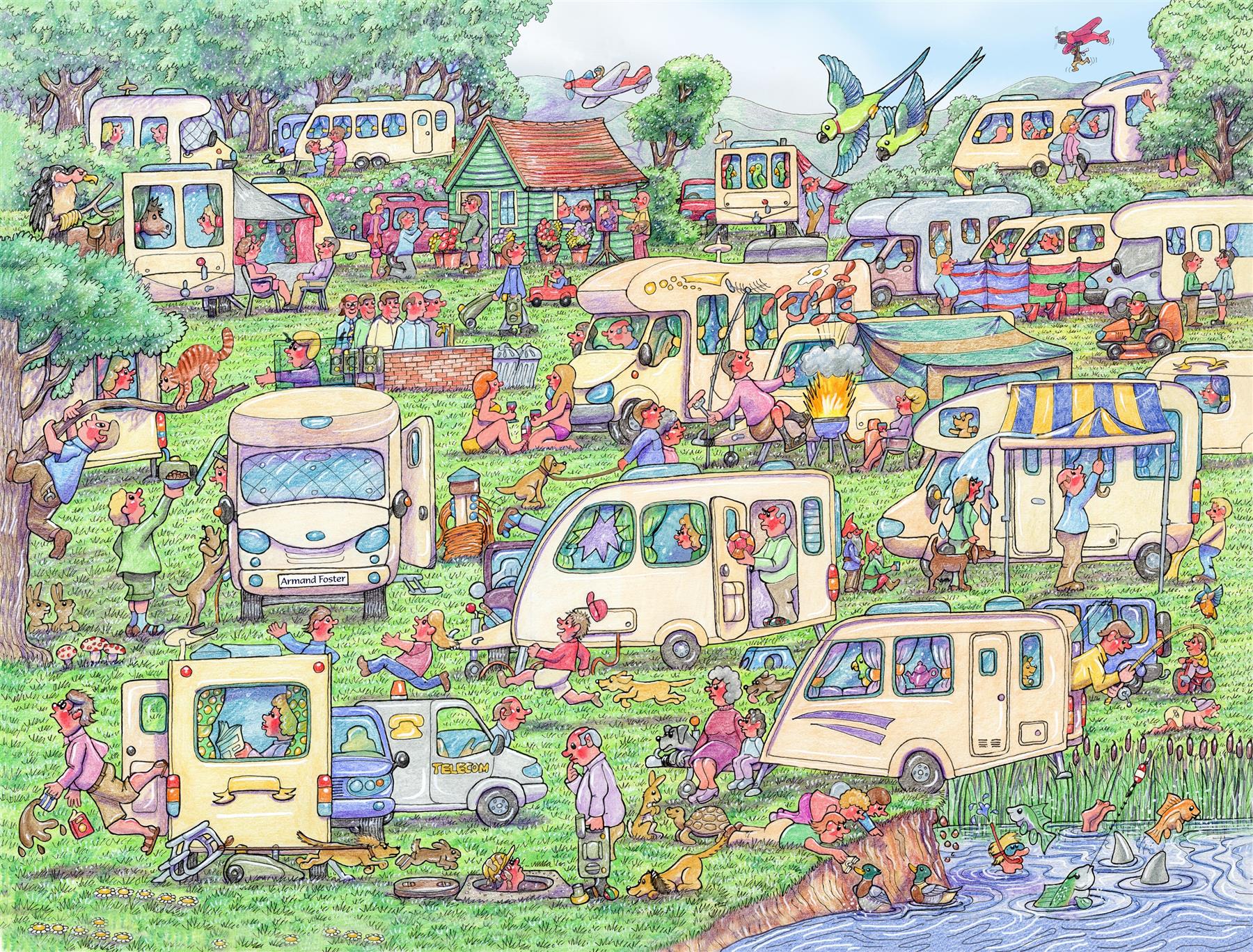 Caravan Commotion 1000 Piece Jigsaw Puzzle