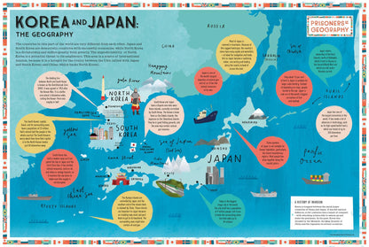 Prisoners of Geography Korea and Japan Educational Wall Map