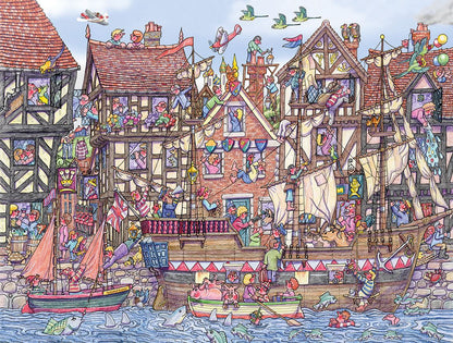 Hairbrained Harbour 1000 Piece Jigsaw Puzzle