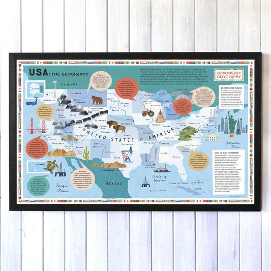 Prisoners of Geography USA Educational Wall Map