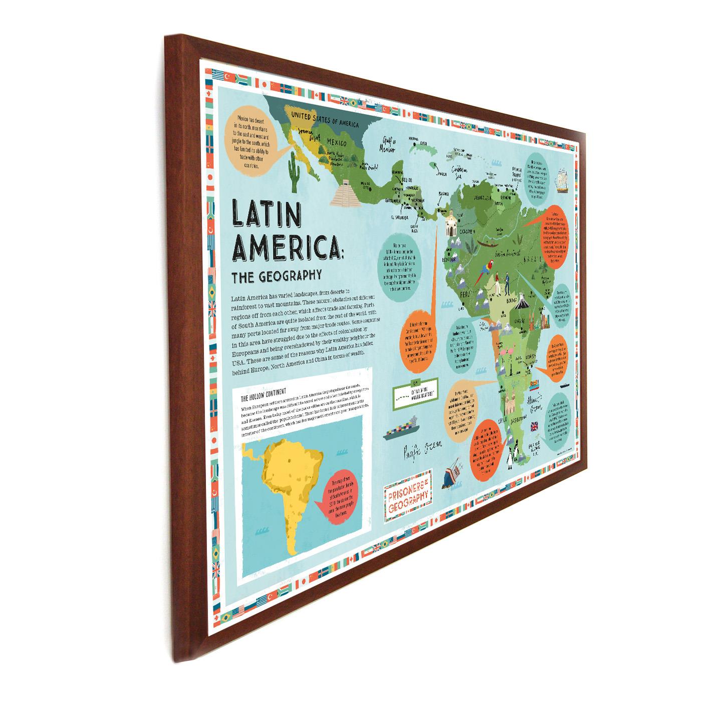 Prisoners of Geography Latin America Educational Wall Map