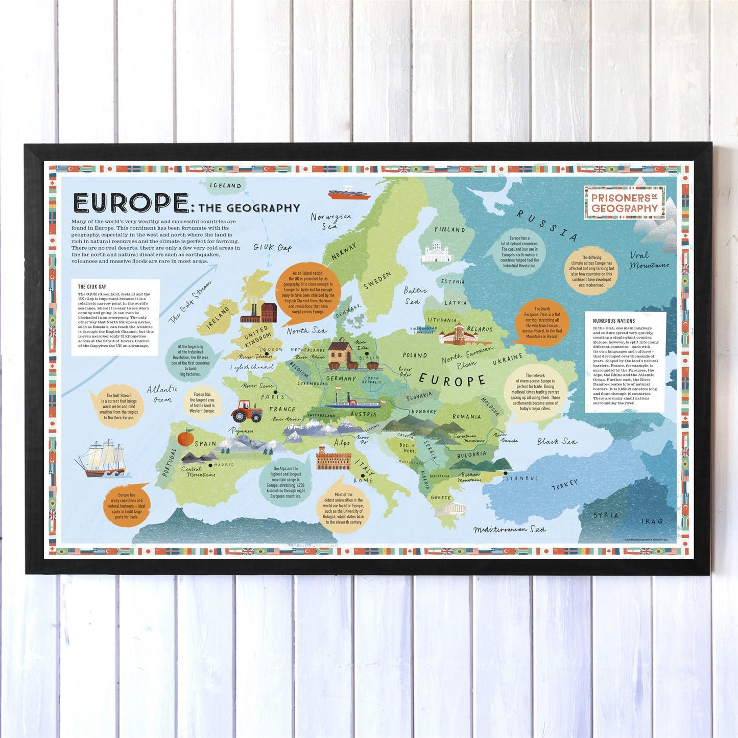 Prisoners of Geography Europe Educational Wall Map