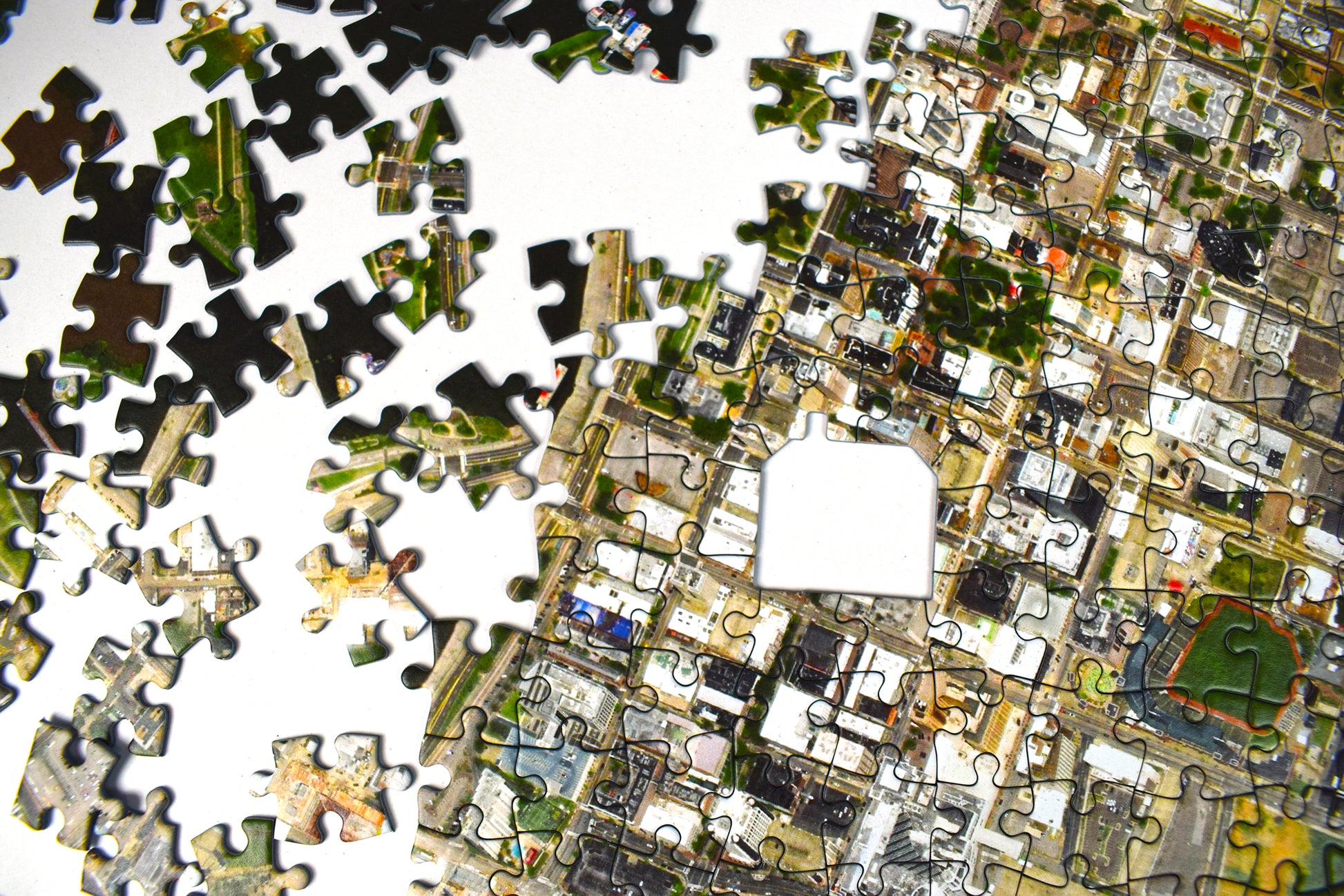 "My Hometown" Personalized Puzzle (USA Aerial Photography) 2
