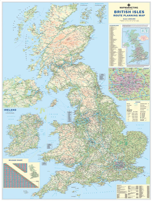 British Isles Road Map 1000 Piece Jigsaw Puzzle