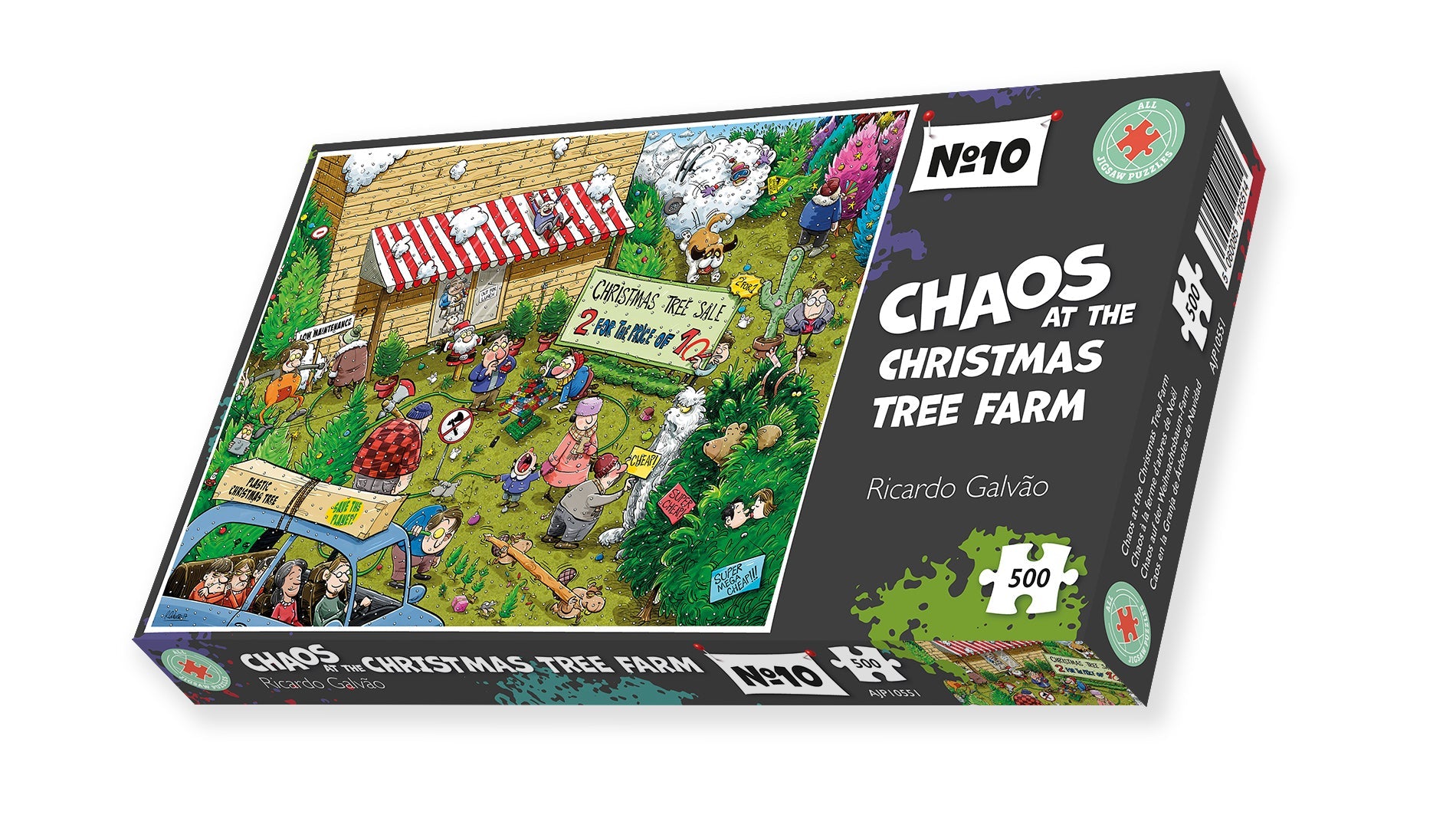 Chaos at Christmas Tree Farm - No. 10 500 Piece Jigsaw Puzzle