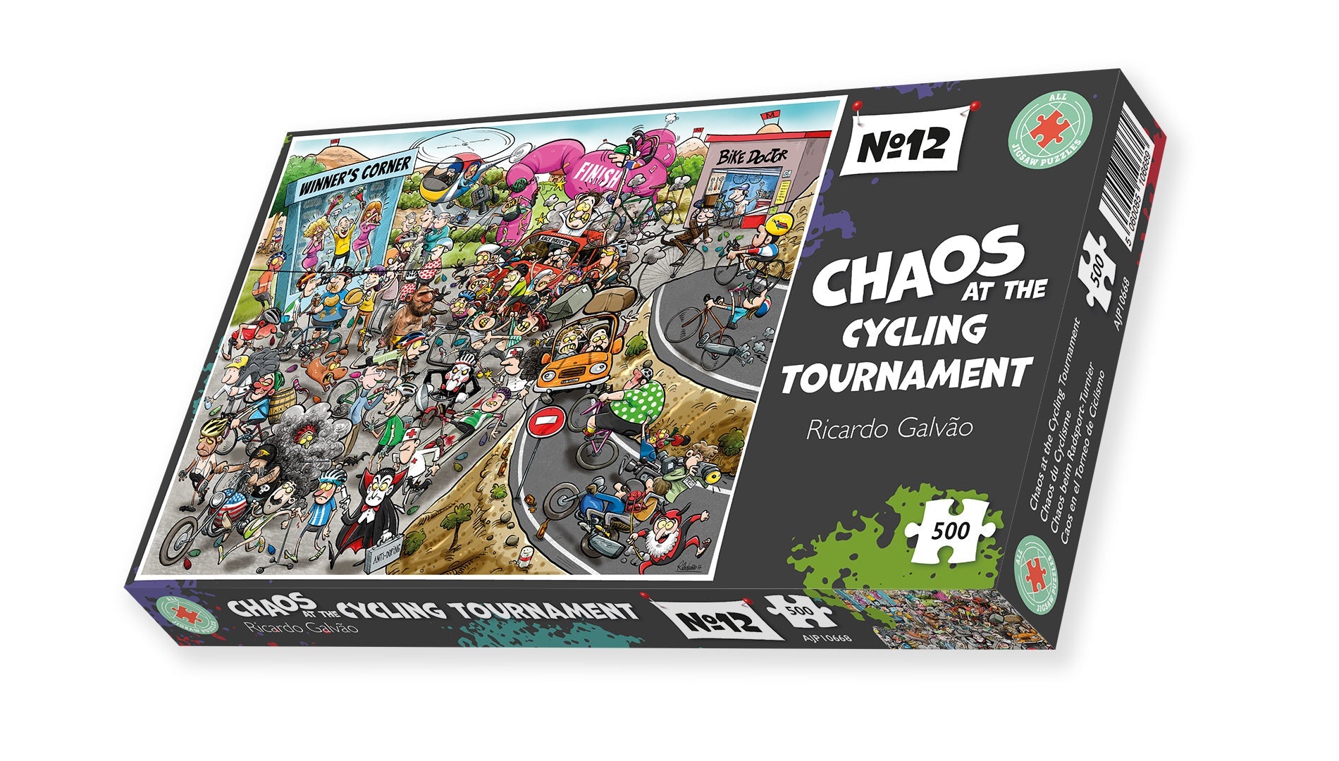 Chaos at the Cycling Tournament - No.12 500 Piece Jigsaw Puzzle