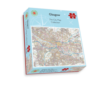 Glasgow City Map 1000 Piece Jigsaw Puzzle box
