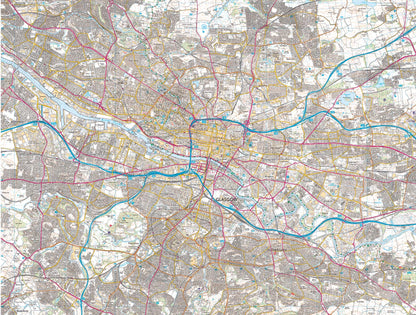 Glasgow City Map 1000 Piece Jigsaw Puzzle