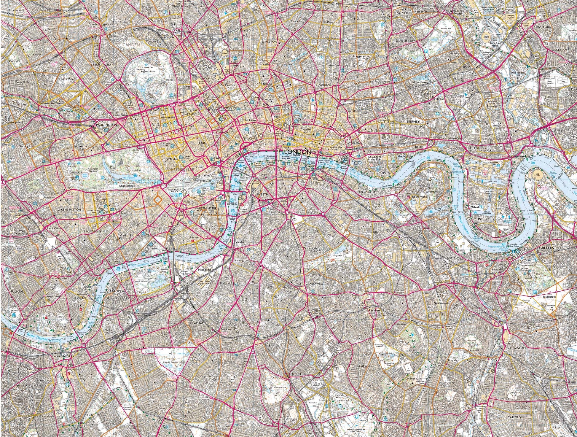 London City Map 1000 Piece Jigsaw Puzzle