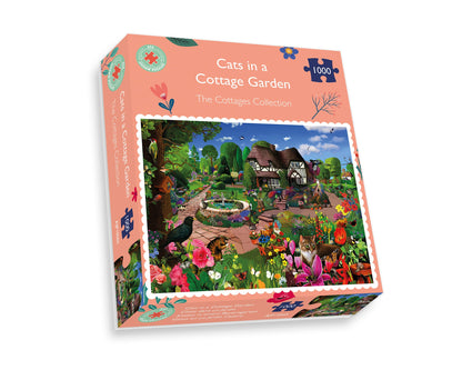 Cats in a Cottage Garden 1000 Piece Jigsaw Puzzles