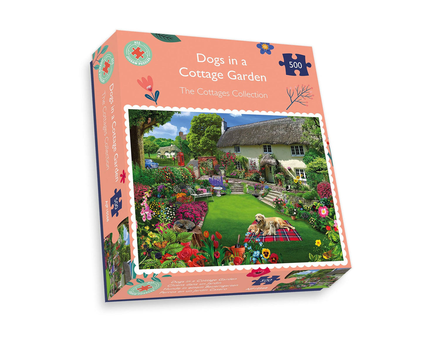 Dogs in a Cottage Garden 500 Piece Jigsaw Puzzles