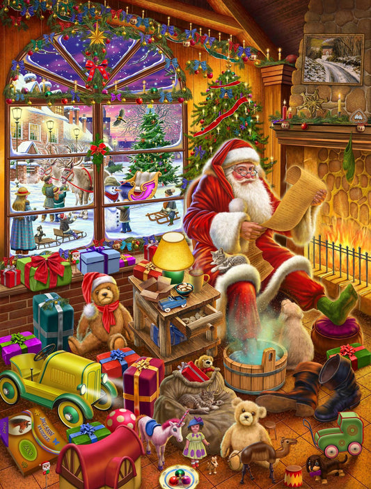 Santa's Christmas List 1000 Piece Jigsaw Puzzle By Rudolf Farkas