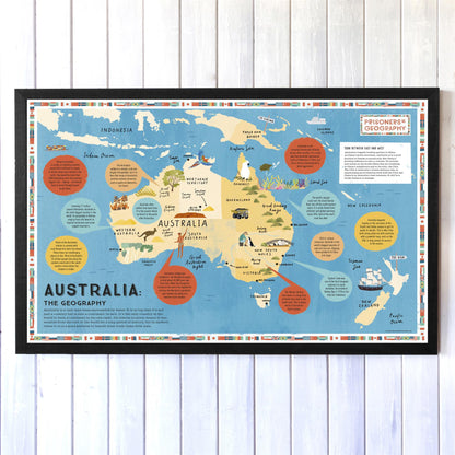 Prisoners of Geography Australia Educational Wall Map