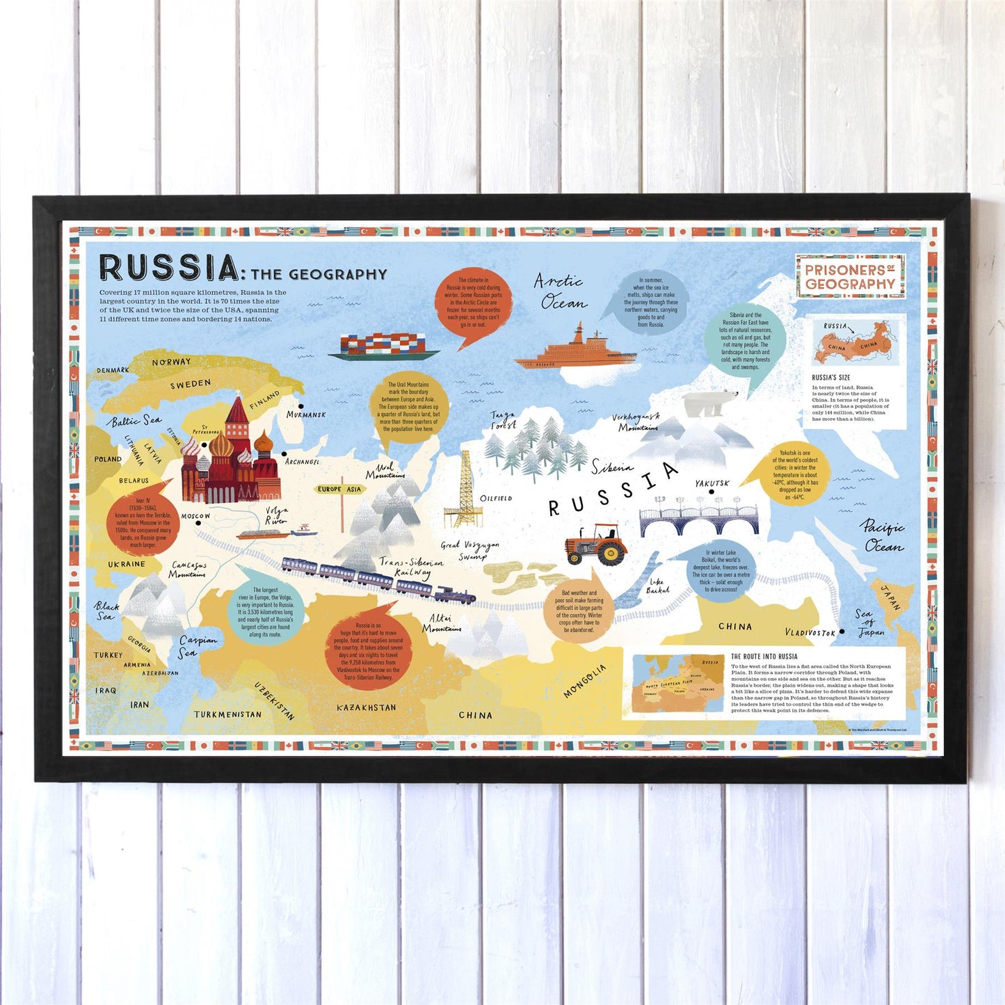 Prisoners of Geography Russia Educational Wall Map