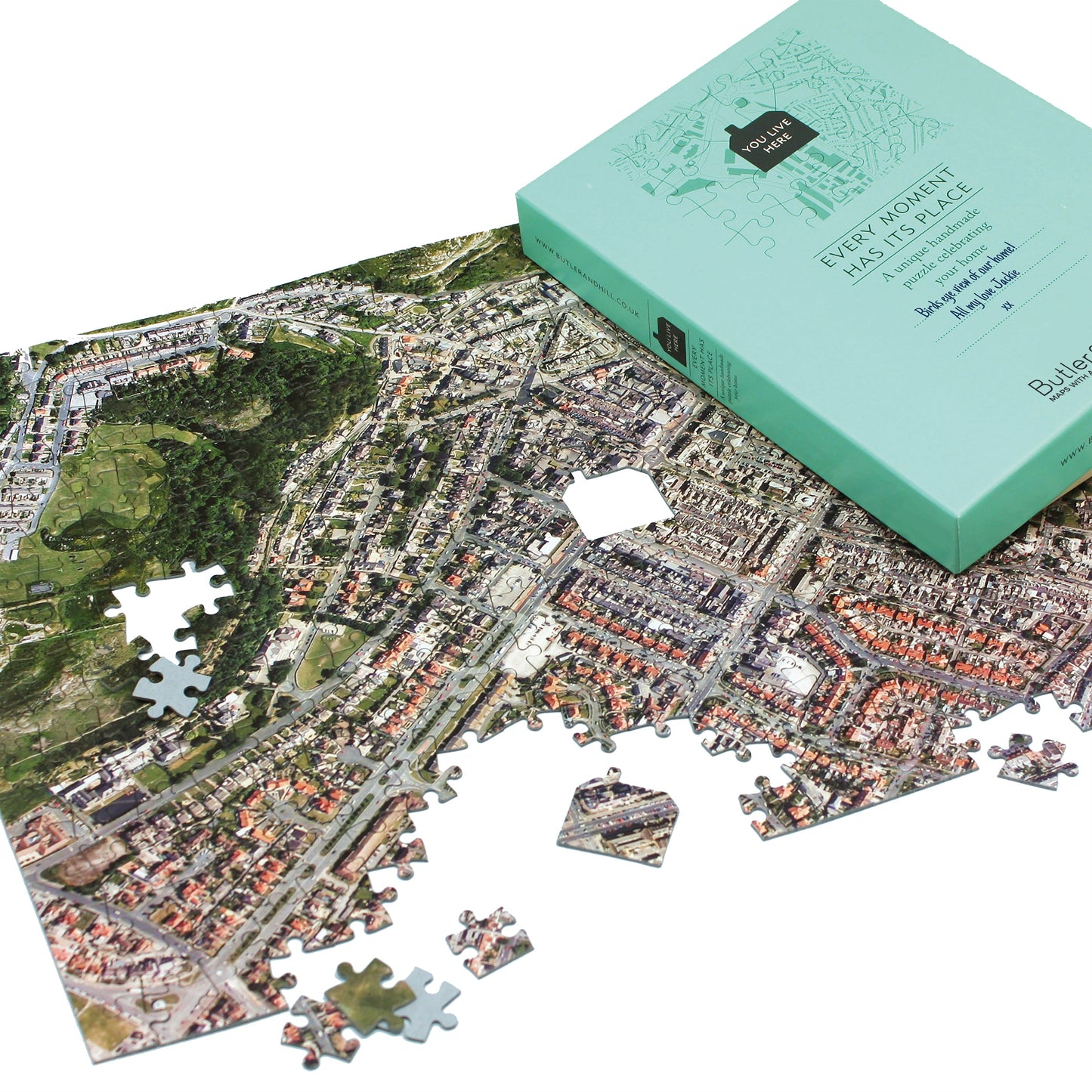 Aerial 255 or 400 Piece Map Jigsaw Puzzle