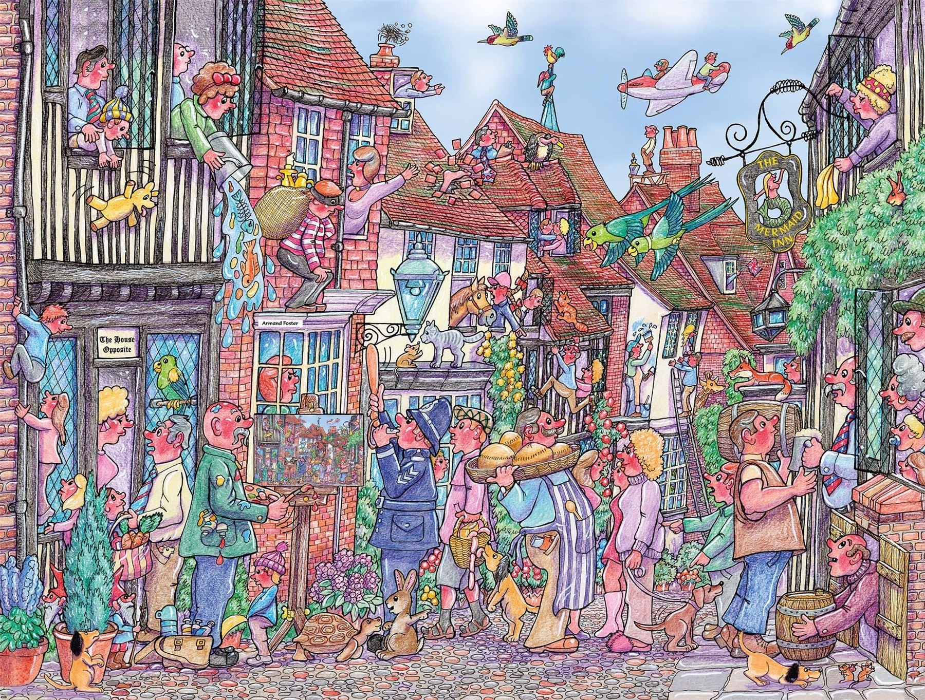 Merry Mermaid Street - Armand Foster 1000 Piece Jigsaw Puzzle