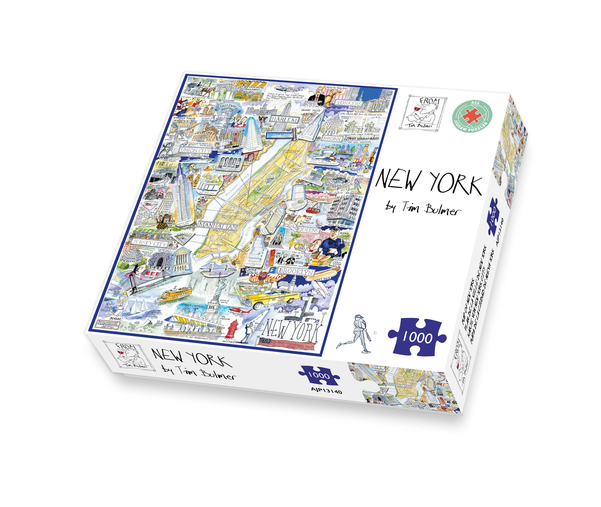 Map of New York City - Tim Bulmer 1000 Piece Jigsaw Puzzle box