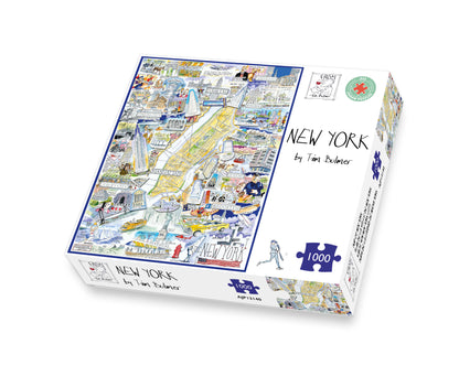 Map of New York City - Tim Bulmer 1000 Piece Jigsaw Puzzle box