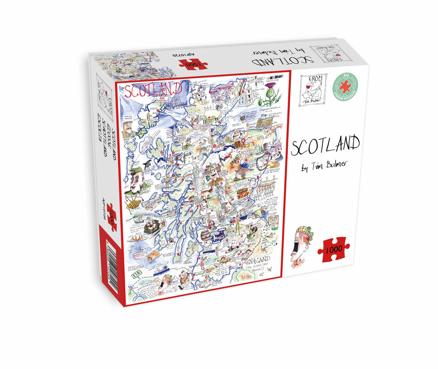 Map of Scotland - Tim Bulmer 1000 Piece Jigsaw Puzzle box