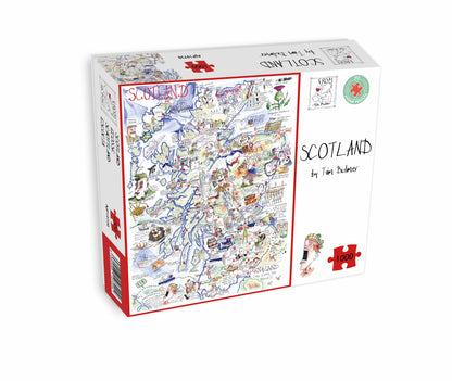 Map of Scotland - Tim Bulmer 1000 Piece Jigsaw Puzzle box