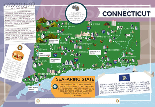Connecticut - I Love My State 400 Piece Personalized Jigsaw Puzzle