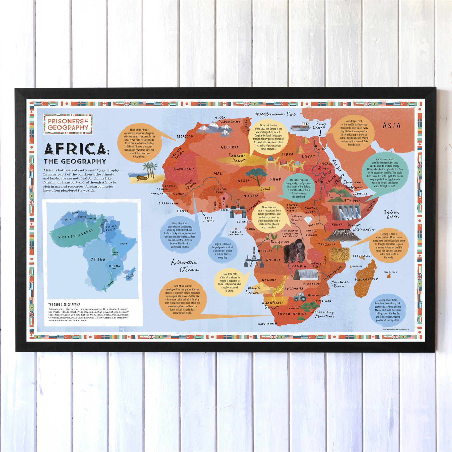 Prisoners of Geography Africa Educational Wall Map