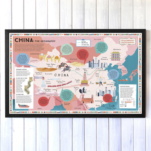 Prisoners of Geography China Educational Wall Map
