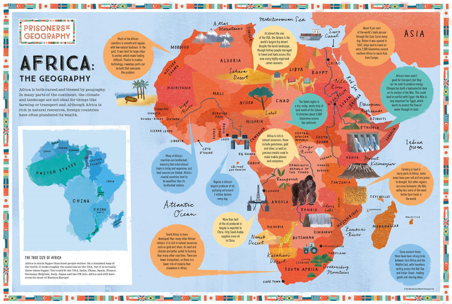 Prisoners of Geography Africa Educational Wall Map