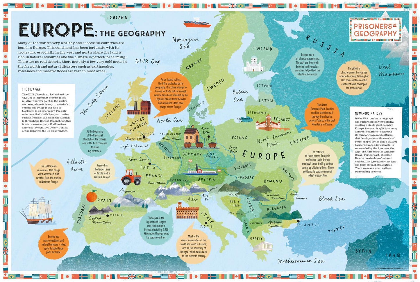 Prisoners of Geography Europe Educational Wall Map